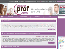 Tablet Screenshot of objectif-prof.com